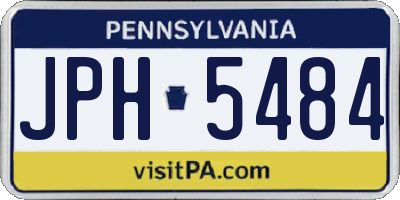 PA license plate JPH5484