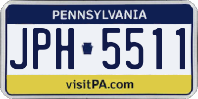 PA license plate JPH5511