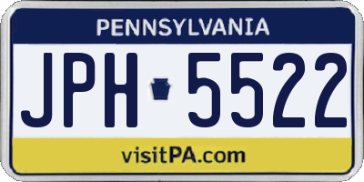 PA license plate JPH5522
