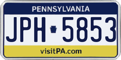 PA license plate JPH5853