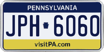 PA license plate JPH6060