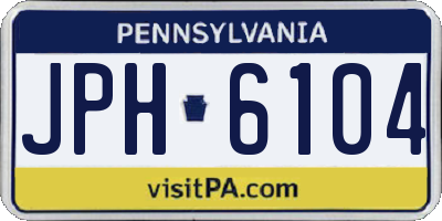 PA license plate JPH6104