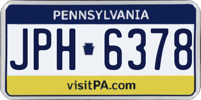 PA license plate JPH6378