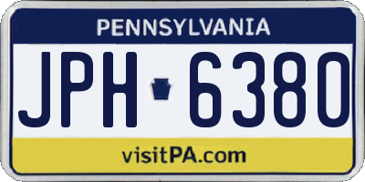PA license plate JPH6380