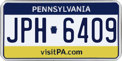 PA license plate JPH6409