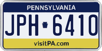 PA license plate JPH6410
