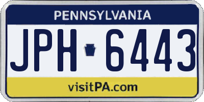 PA license plate JPH6443
