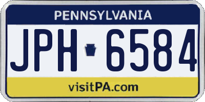 PA license plate JPH6584