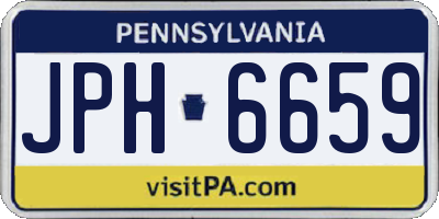 PA license plate JPH6659