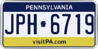 PA license plate JPH6719