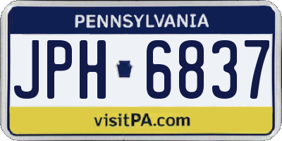 PA license plate JPH6837