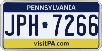 PA license plate JPH7266