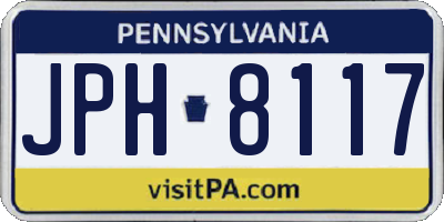 PA license plate JPH8117