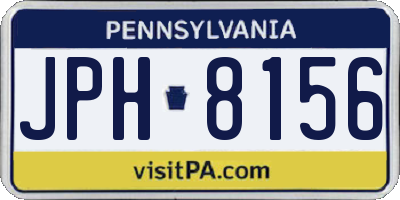 PA license plate JPH8156