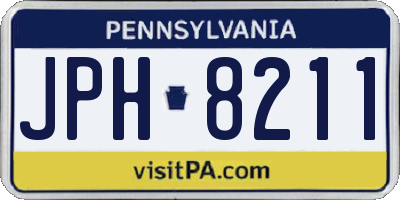 PA license plate JPH8211