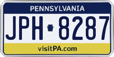 PA license plate JPH8287
