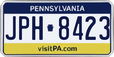 PA license plate JPH8423