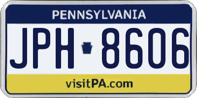 PA license plate JPH8606