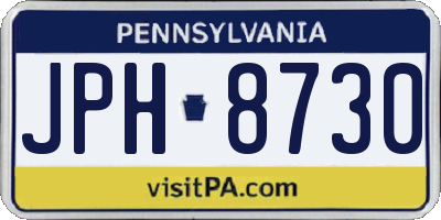 PA license plate JPH8730