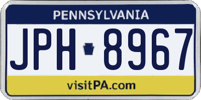 PA license plate JPH8967