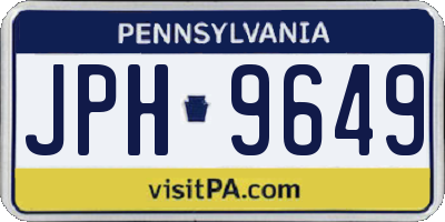 PA license plate JPH9649