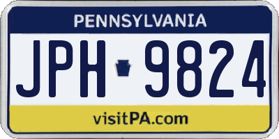 PA license plate JPH9824