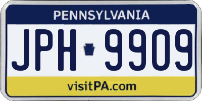 PA license plate JPH9909