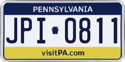 PA license plate JPI0811
