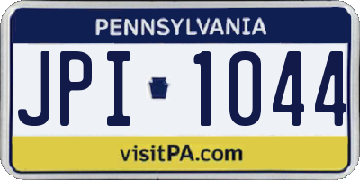 PA license plate JPI1044