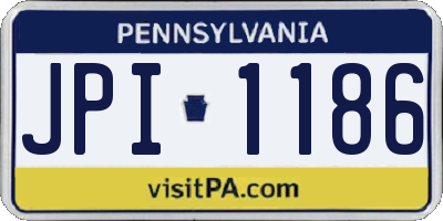 PA license plate JPI1186