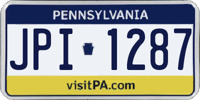 PA license plate JPI1287