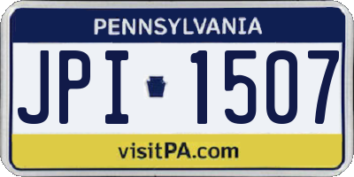 PA license plate JPI1507