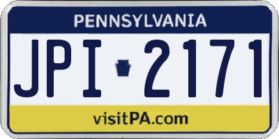PA license plate JPI2171