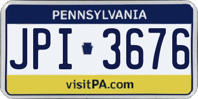 PA license plate JPI3676
