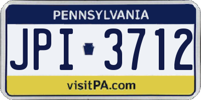 PA license plate JPI3712