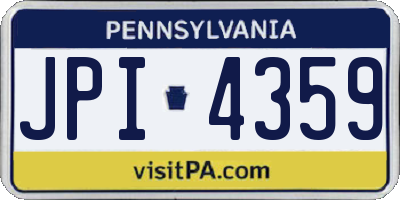PA license plate JPI4359