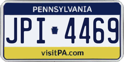 PA license plate JPI4469