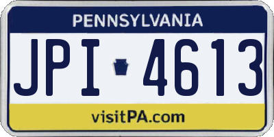 PA license plate JPI4613