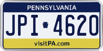 PA license plate JPI4620