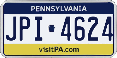 PA license plate JPI4624