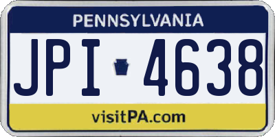 PA license plate JPI4638