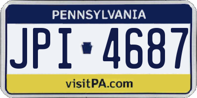 PA license plate JPI4687