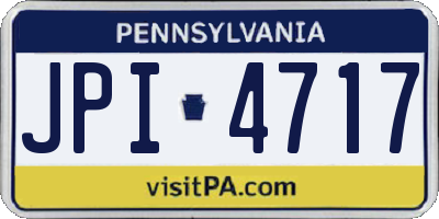 PA license plate JPI4717