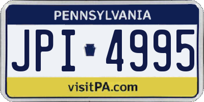 PA license plate JPI4995