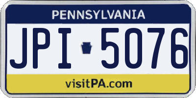 PA license plate JPI5076