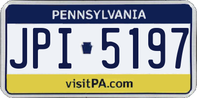 PA license plate JPI5197