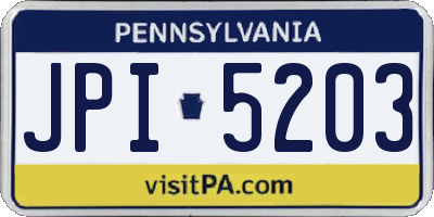 PA license plate JPI5203