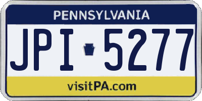 PA license plate JPI5277
