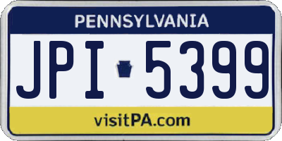 PA license plate JPI5399