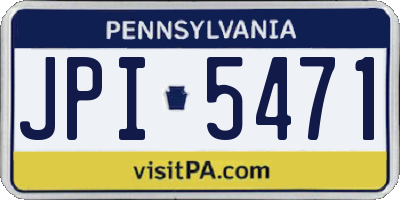 PA license plate JPI5471